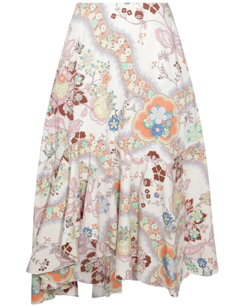 Etro Midi -Rock mit Blumendruck X0803