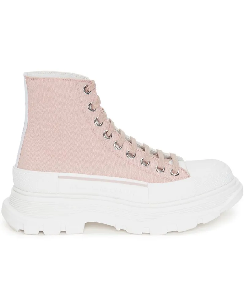 Alexander McQueen Alexander MC Queen treten Slick -Knöchelstiefel Pink