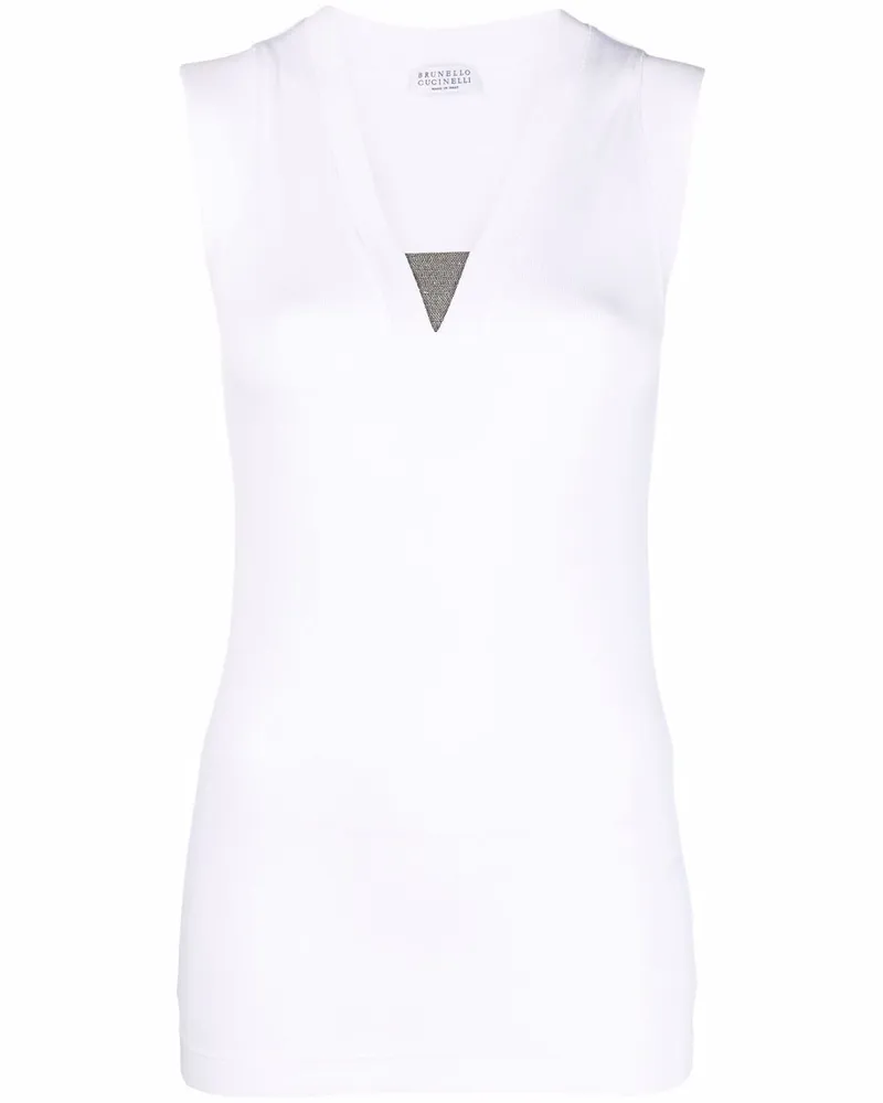 Brunello Cucinelli Baumwoll-Tanktop White