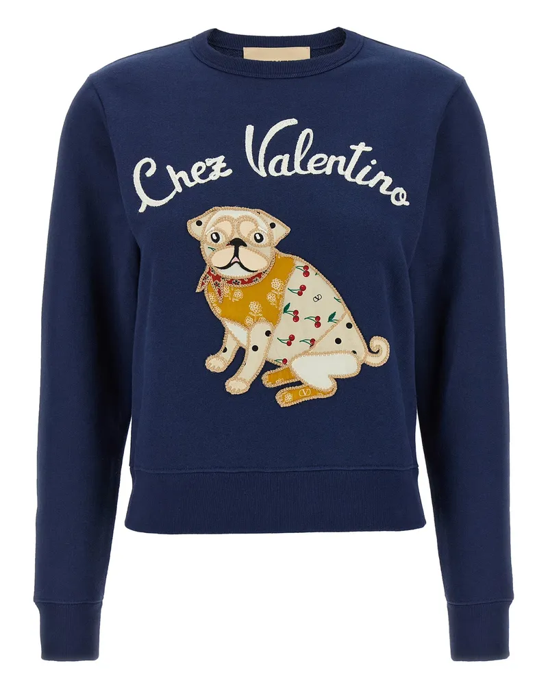 Valentino Garavani Valentino Garavani 'Chez Valentino' Sweatshirt Blue