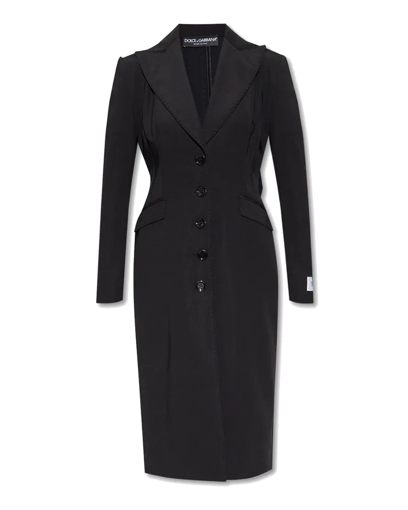 Dolce & Gabbana Long Coat Schwarz