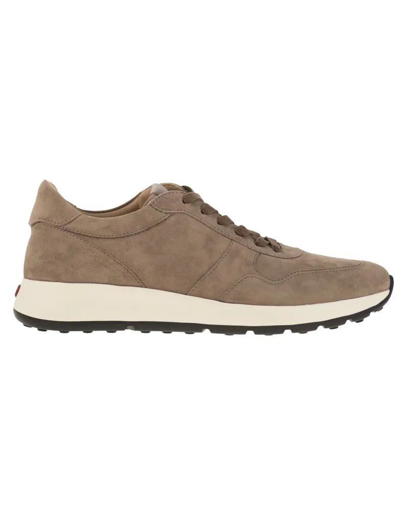 TOD'S Tod 's Rote Punkt Wildleder -Turnschuhe von Pashmy Beige