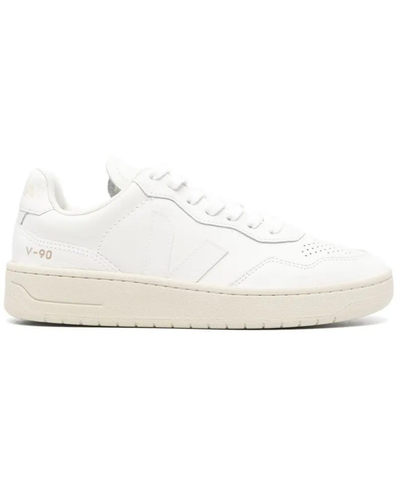 VEJA gegen 90 Leder -Turnschuhe White