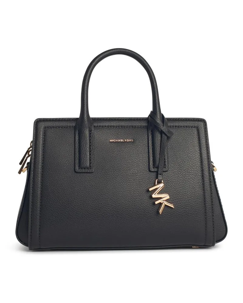Michael Kors Small 'Laila' Black Lear Tasche Black