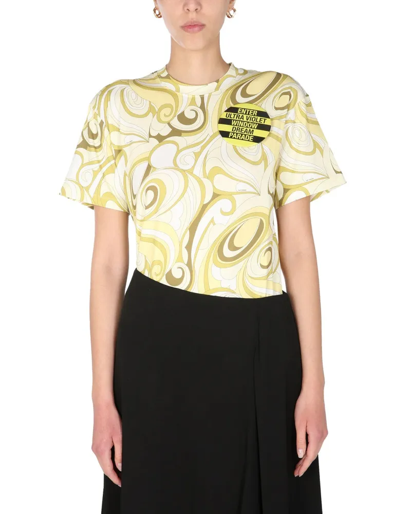 Raf Simons Crew Neck T -Shirt Yellow