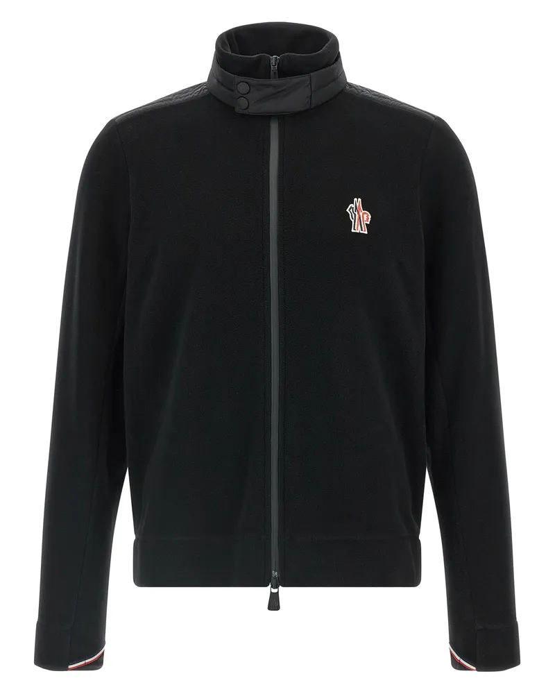 Moncler Rainwear-Einsatz-Sweatshirt Black