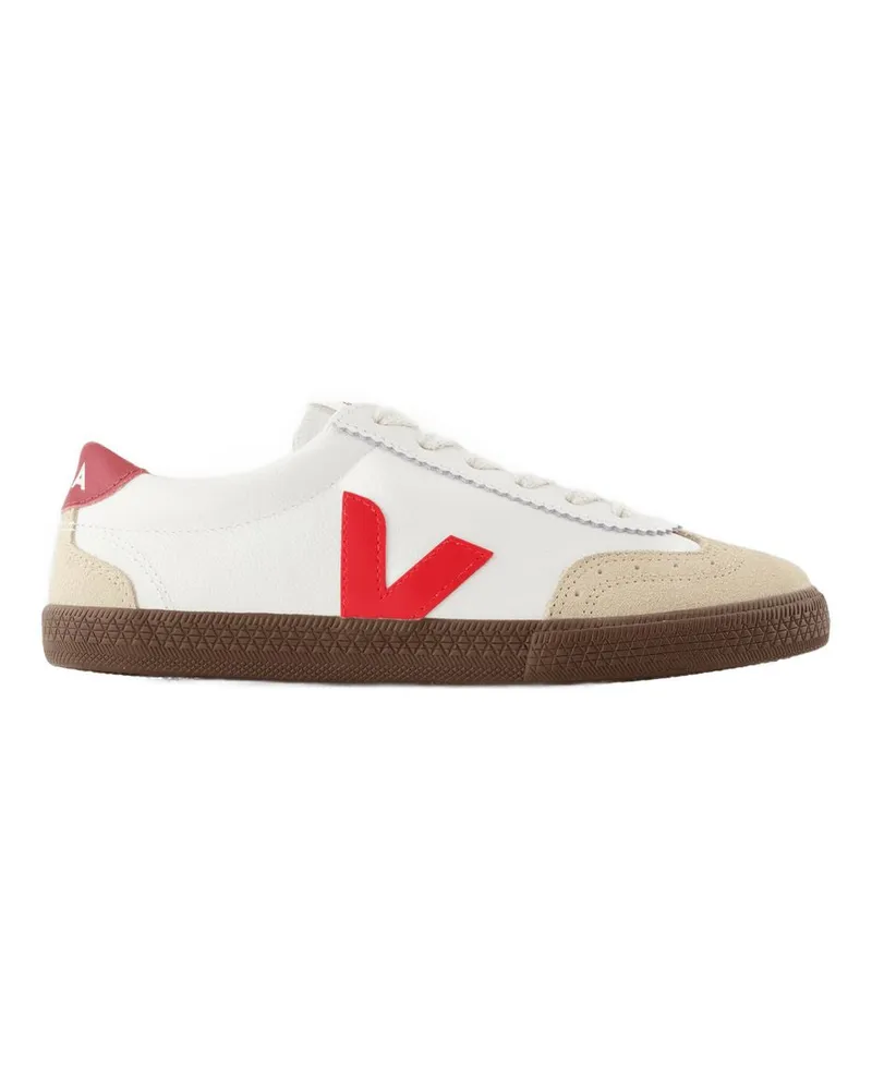 VEJA Volley Sneakers  Leder Weiß Multicolor