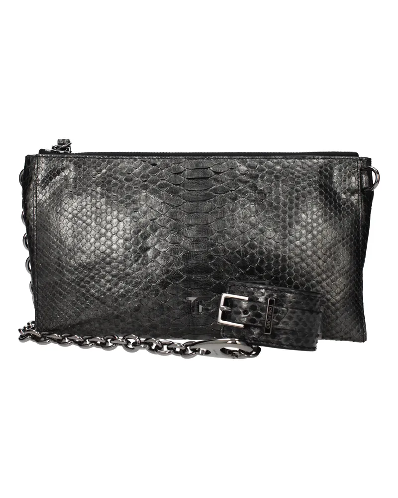 Tom Ford Handtaschen für Damen Pythonleder Grau/Oktan -