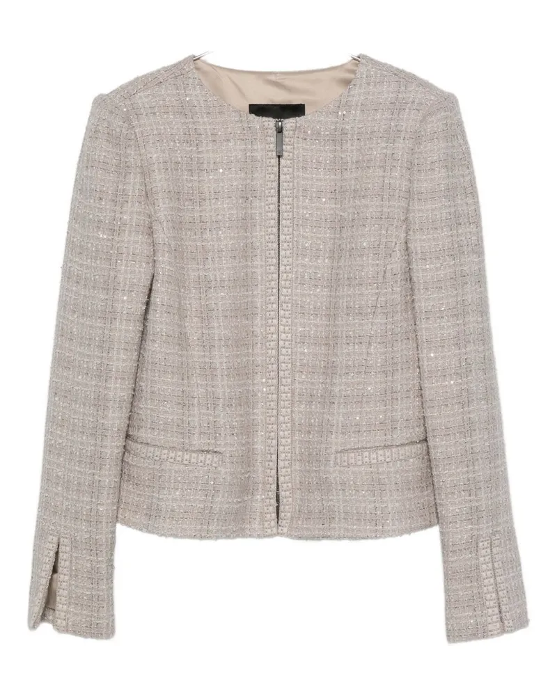 Emporio Armani Wool Blend Blazer Jacket Grey