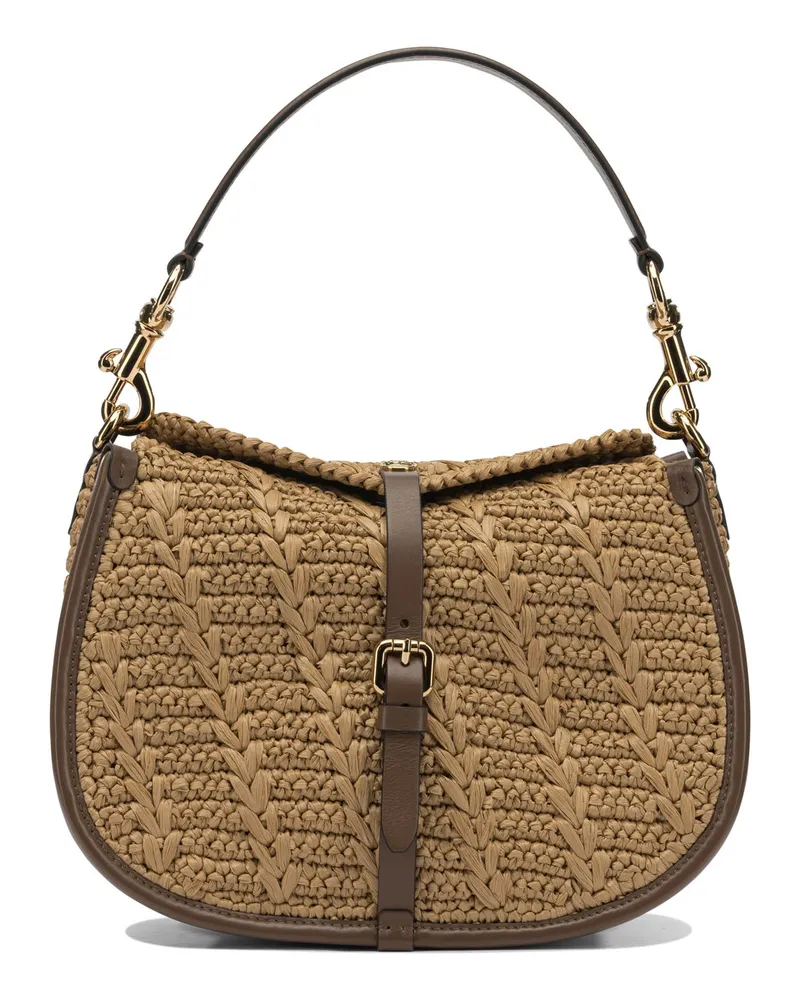 Etro Mittelgroße „Pony“-Umhängetasche Beige