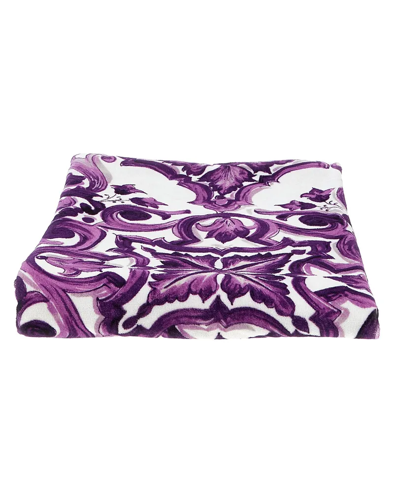 Dolce & Gabbana Beach Handtuch 'Maiolica' Druck Multicolor