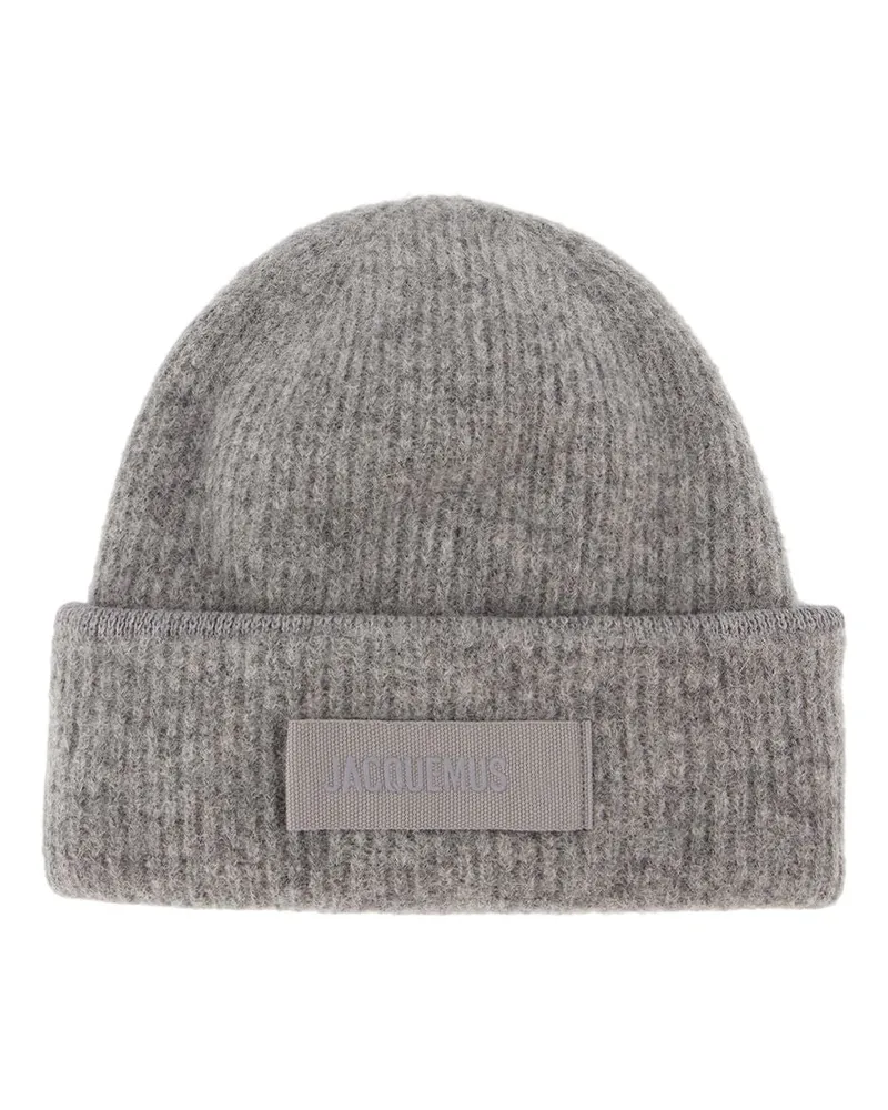 Jacquemus Le Bonnet Gros Grain  Wolle grau Grau