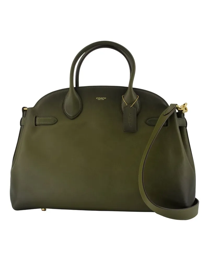 Coach Softes Empire 40 Shopper Bag  Ledergrün Grün