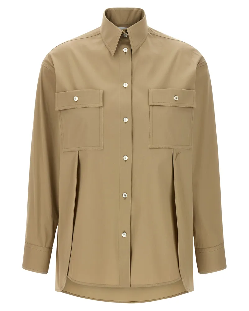 Ferragamo Pannelli -Hemd Beige