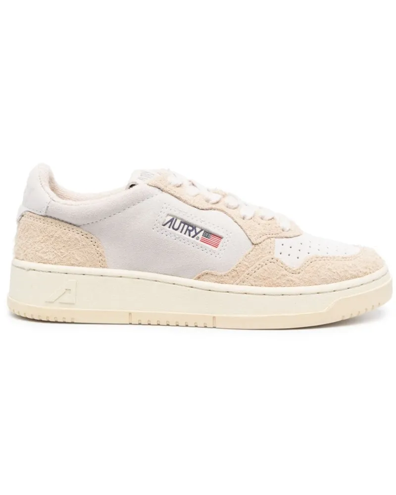 AUTRY Medaillengewinner niedriger Wildleder -Turnschuhe Beige
