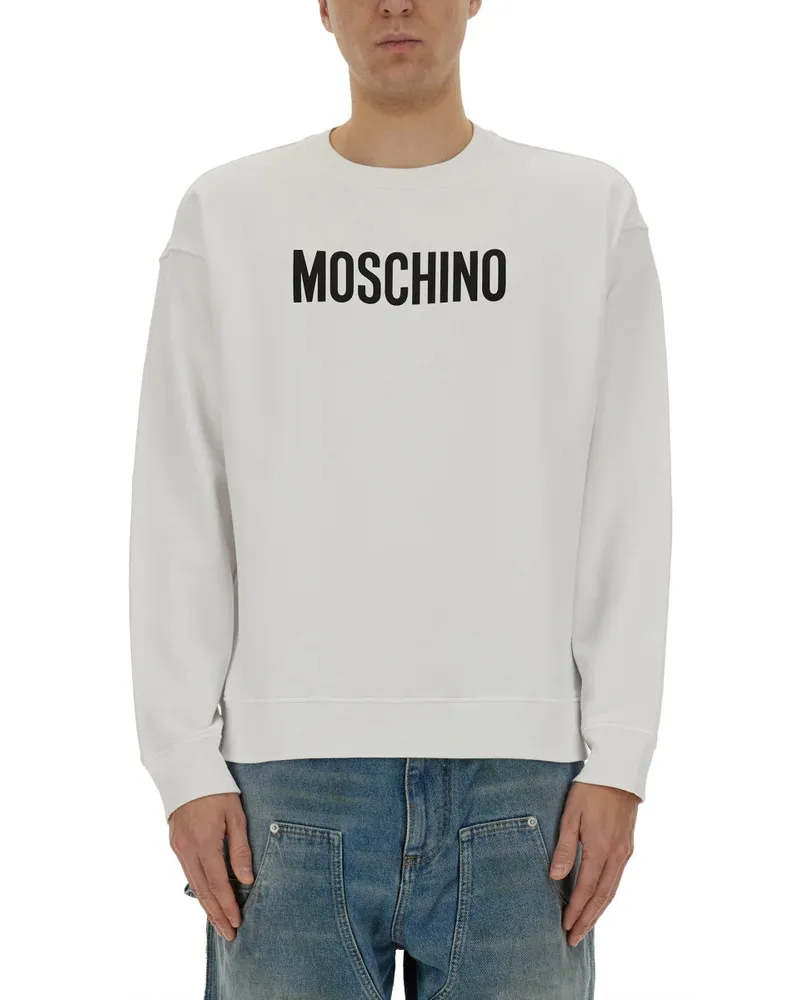 Moschino Sweatshirt mit Logo White