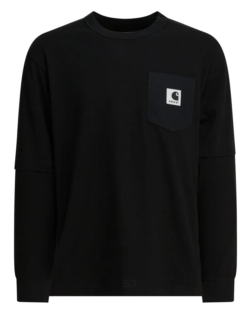 Sacai Sacai X Carhartt Wip“ T-Shirt mit Rundhalsausschnitt Black