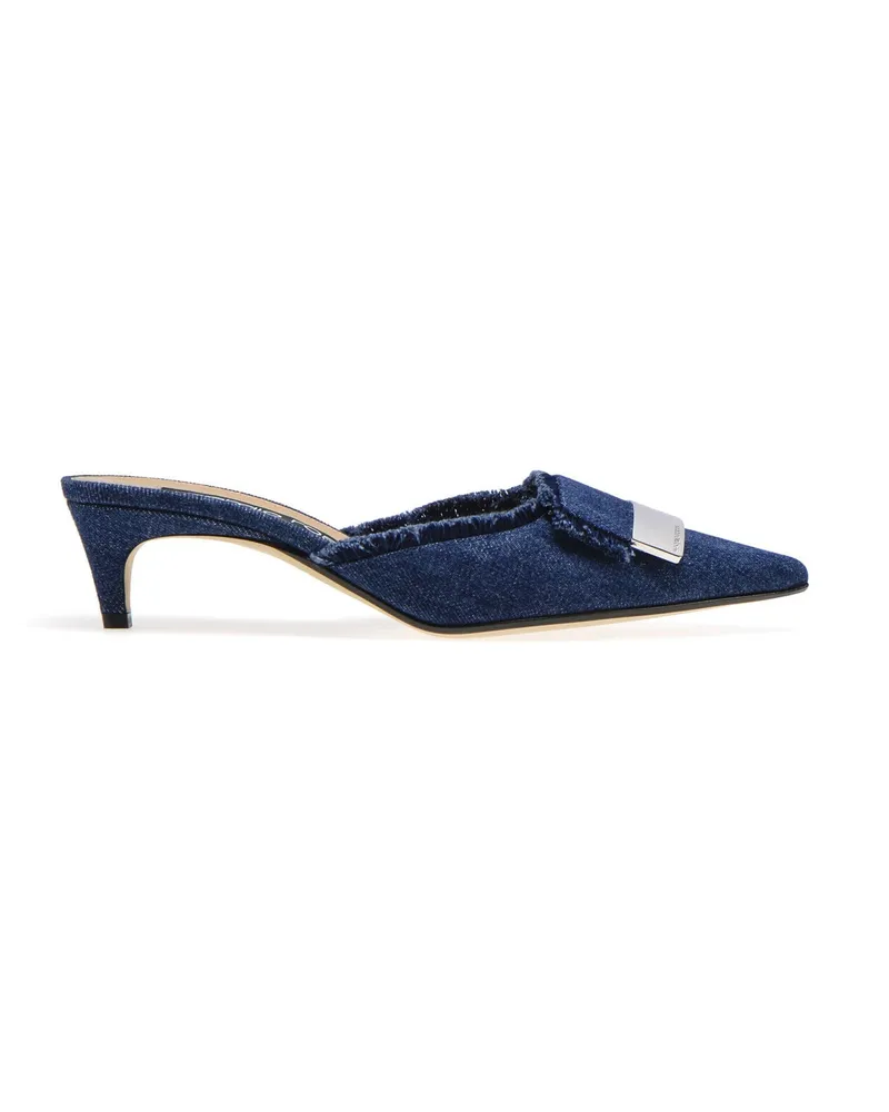 Sergio Rossi Denim Effekt Maultiere Blue