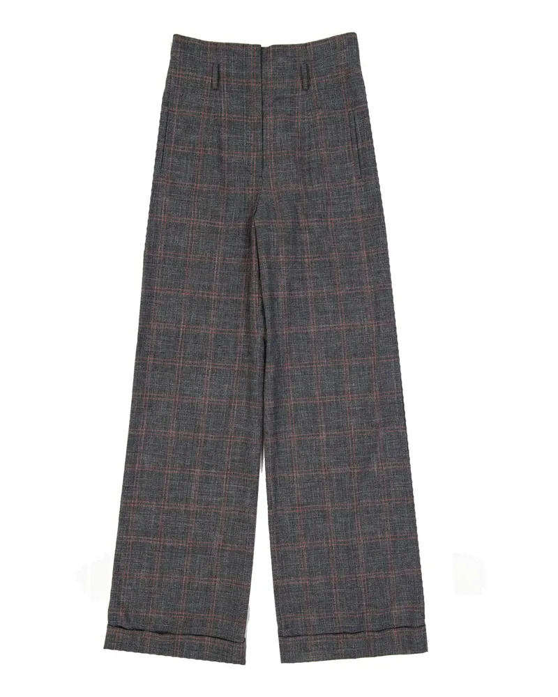 Alberta Ferretti Baumwolle und Wollhose Gray