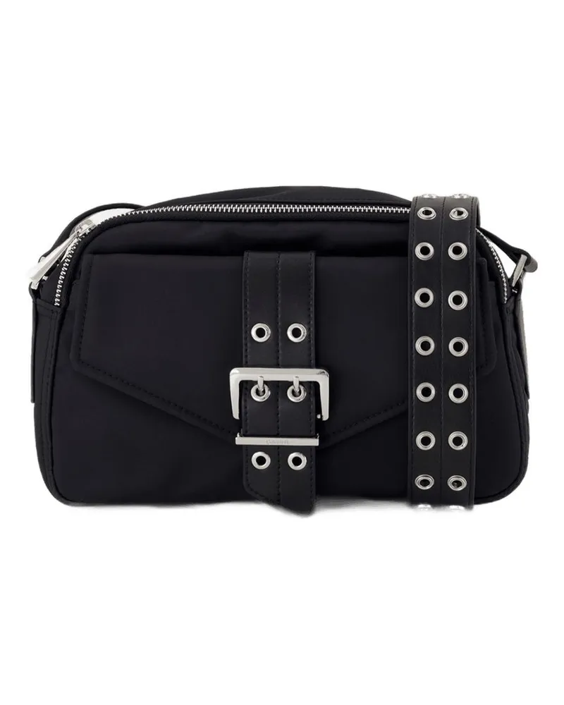 Ganni Bucky Kameratasche Crossbody  Nylon Black Schwarz