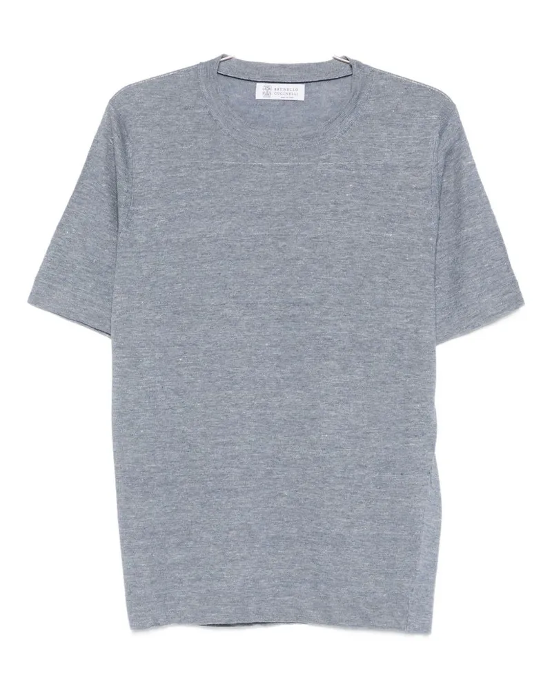 Brunello Cucinelli Pullover aus Leinenmischung Clear