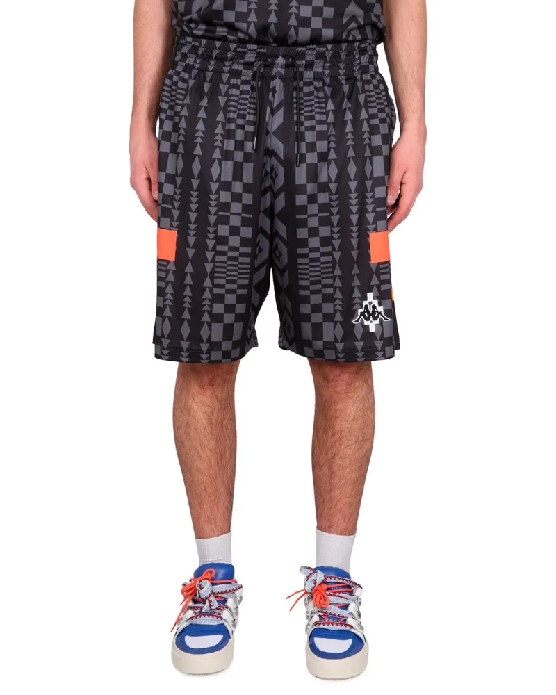 Marcelo Burlon | County of Milan Marcelo Burlon County von Mailand Marcelo Burlon X Kappa Bermuda Shorts Black