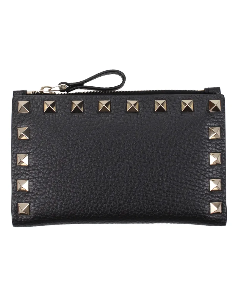 Valentino Garavani Damens Dokumentenhalter Leder Schwarz -