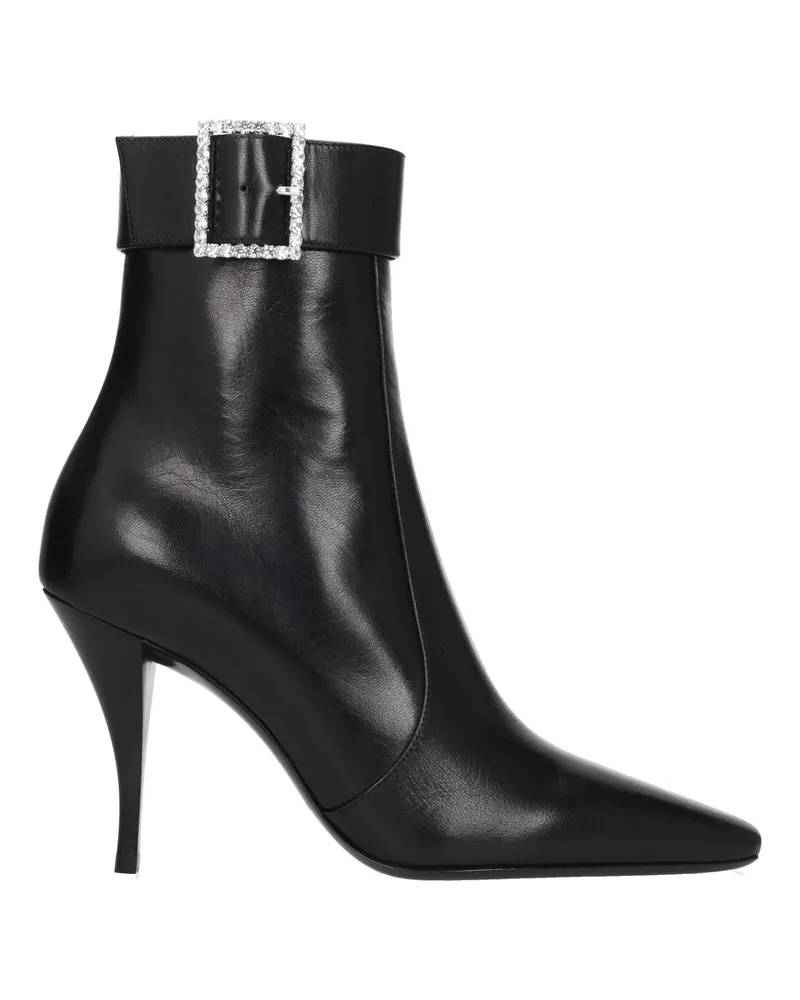Saint Laurent Damens Stiefel aus schwarzem Leder -
