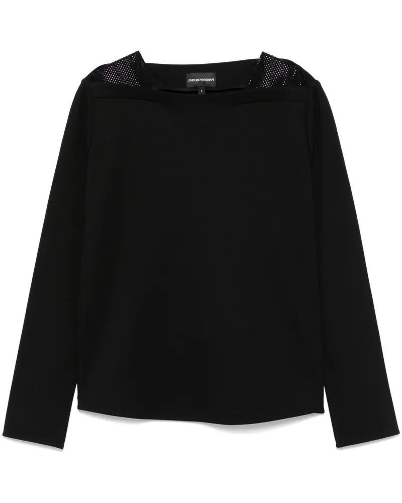 Emporio Armani Boot Hals -Pullover Black