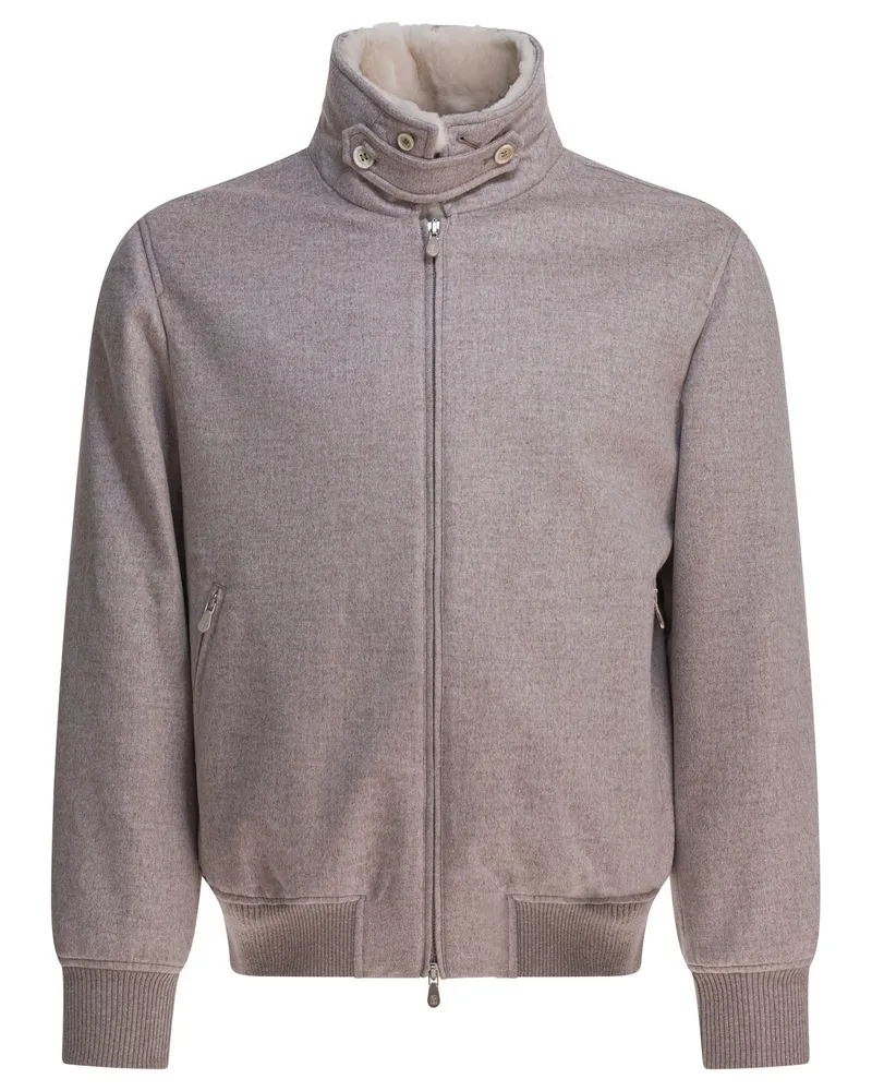 Brunello Cucinelli Kaschmir-Beave-Bomberjacke Brown
