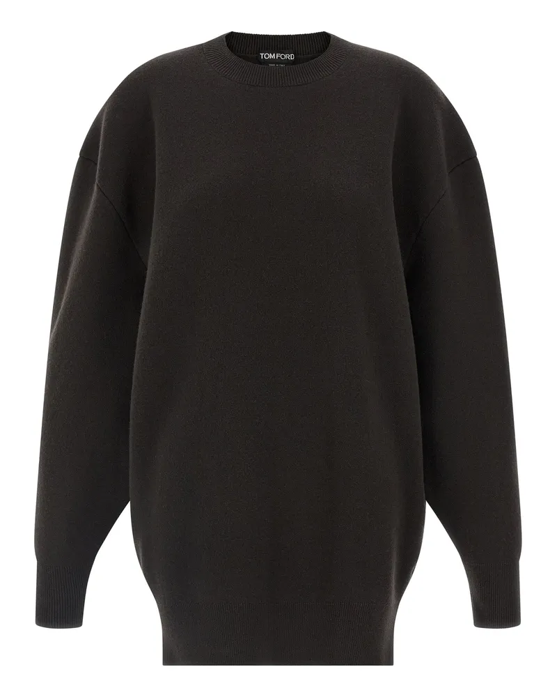 Tom Ford skulpturales Doppelgesichtskleid Brown