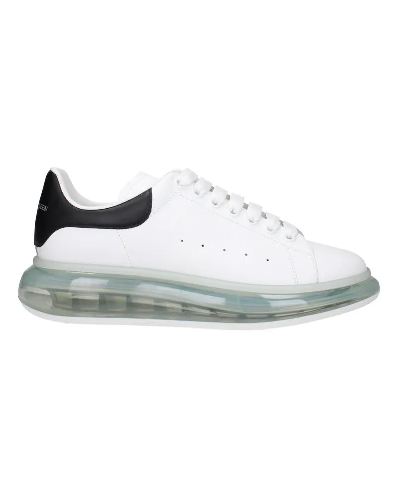 Alexander McQueen Sneakers übergroße Männer Leder weiß/schwarz -