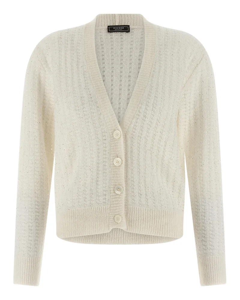 Peserico Trikot-Cardigan White