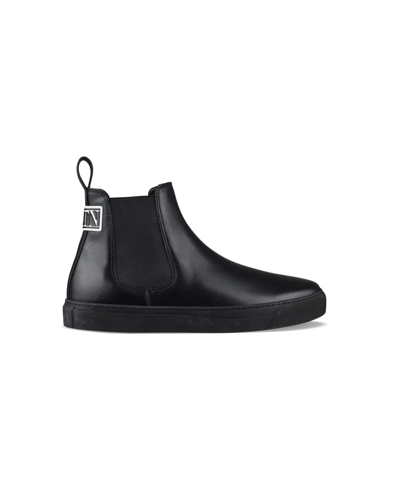 Valentino Garavani schwarze Lederstiefel Black