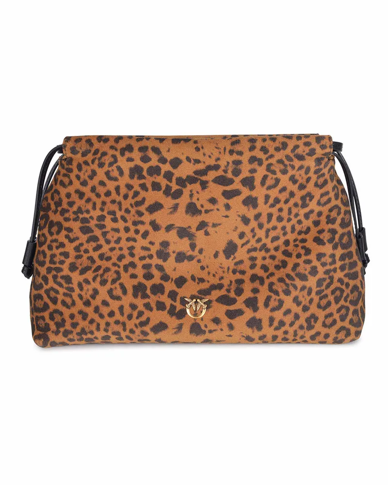 Pinko Mini Clutch" -Tasche aus Wildleder Brown