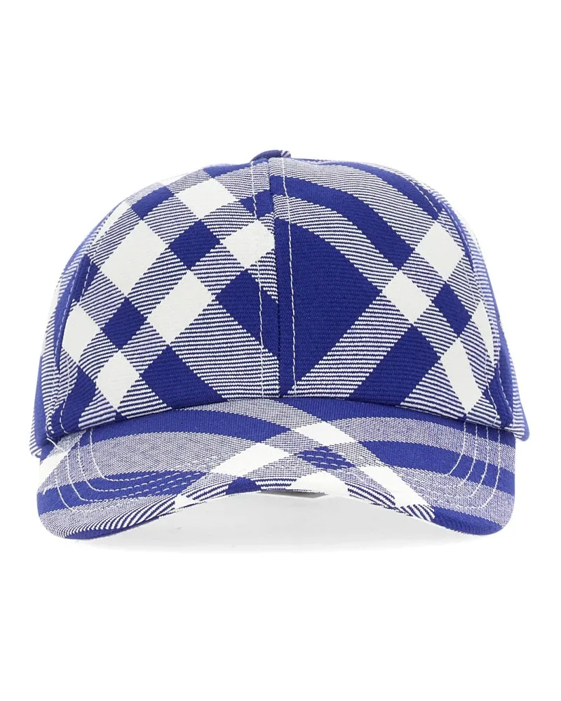 Burberry Baseballkappe mit Tartan -Muster Purple