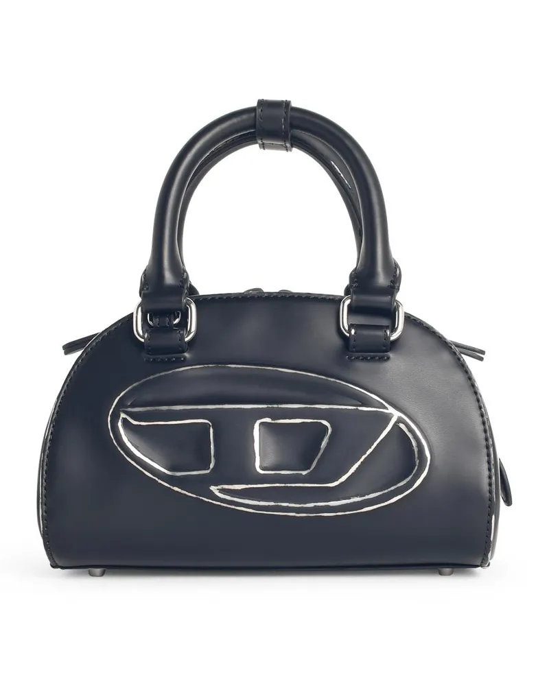 Diesel 1 Dr. Dome' Black Lear Bag Black