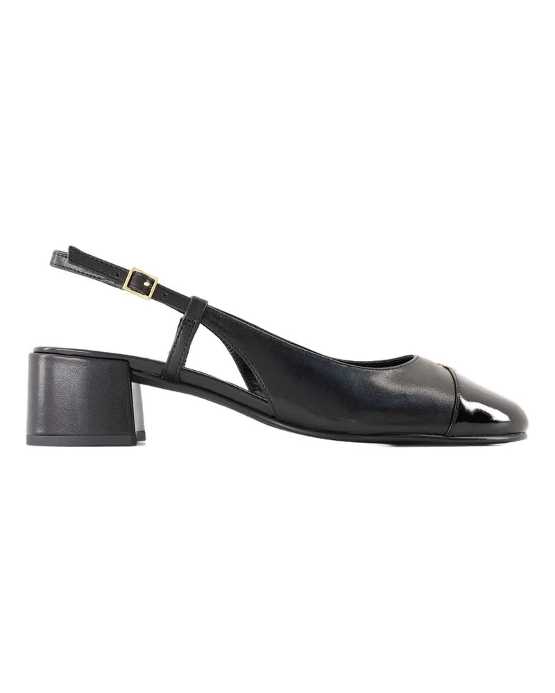 Tory Burch Mütze Zehen Sandalen e Leder schwarz Black