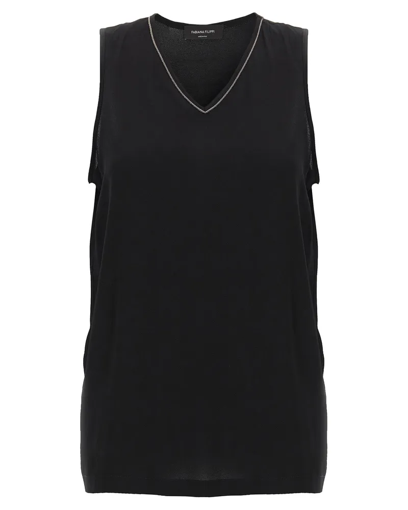 Fabiana Filippi Sablé' Top Black