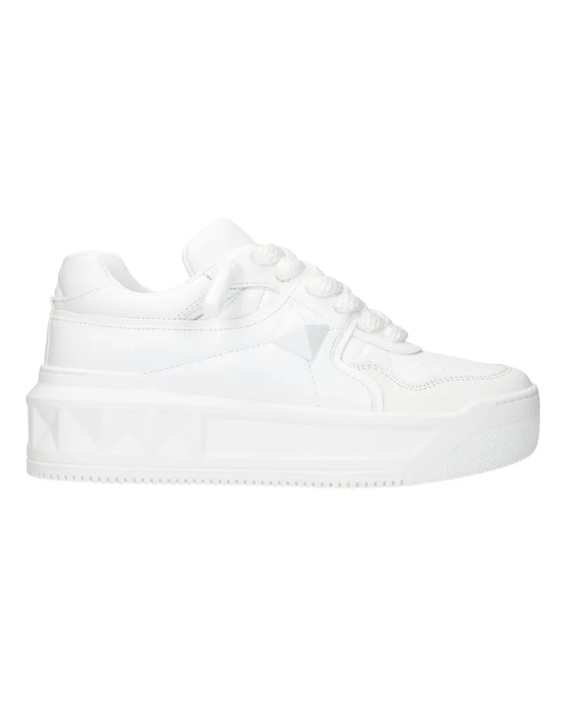 Valentino Garavani Damens Turnschuhe aus weißem Leder -