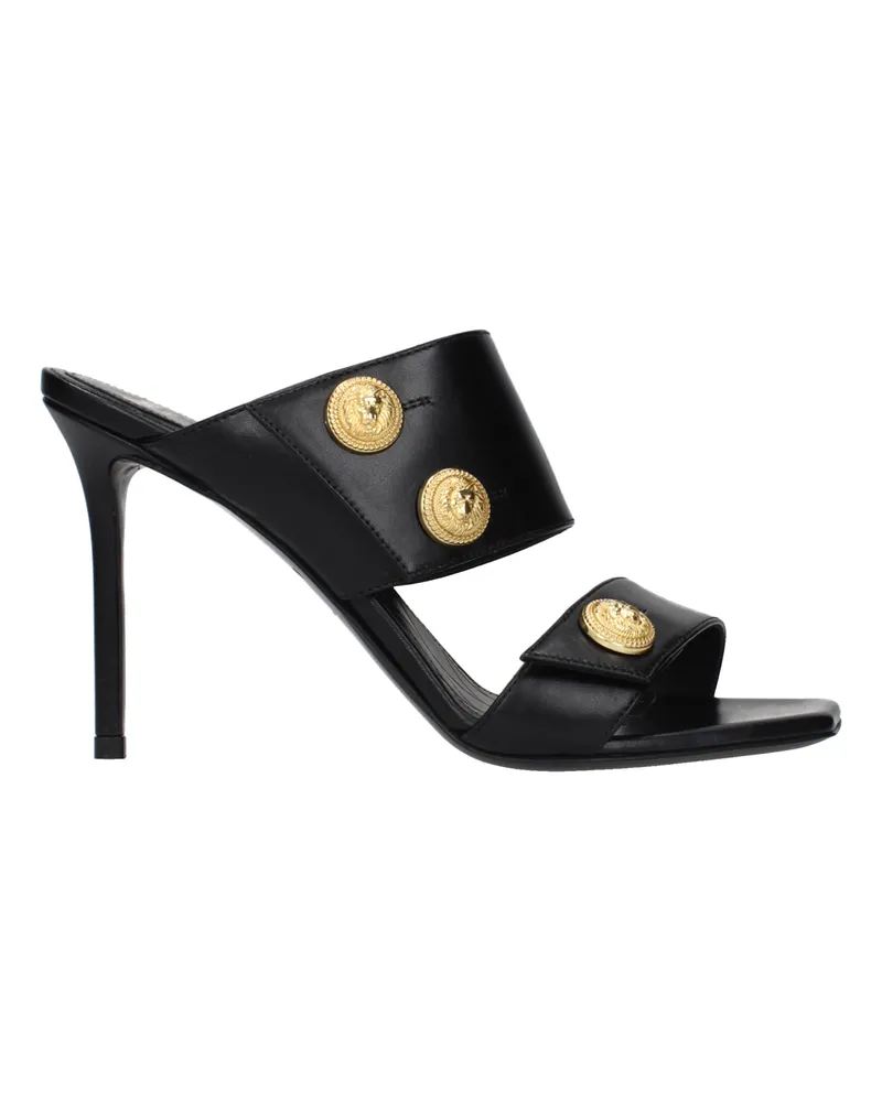 Balmain Damens Sandalen aus schwarzem Leder -