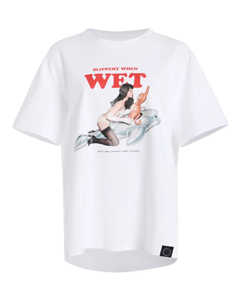Stella McCartney Jeff Koons Zusammenarbeit Freund T Shirt 9000