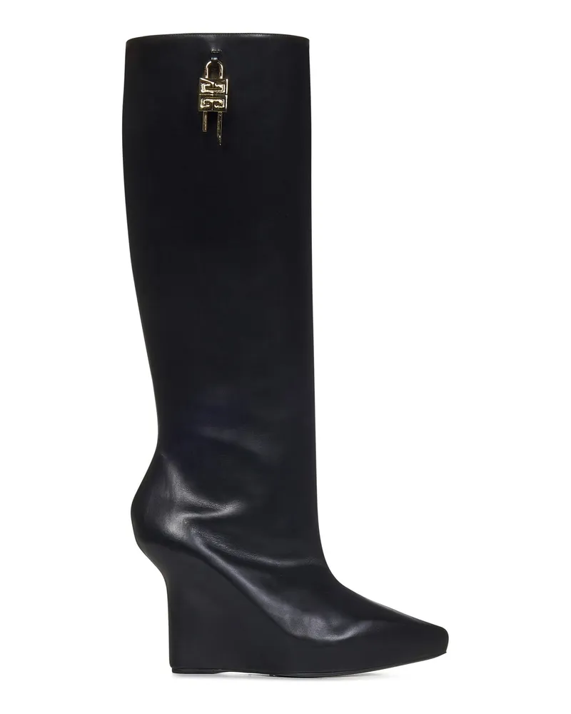 Givenchy G Lock Lederstiefel Schwarz