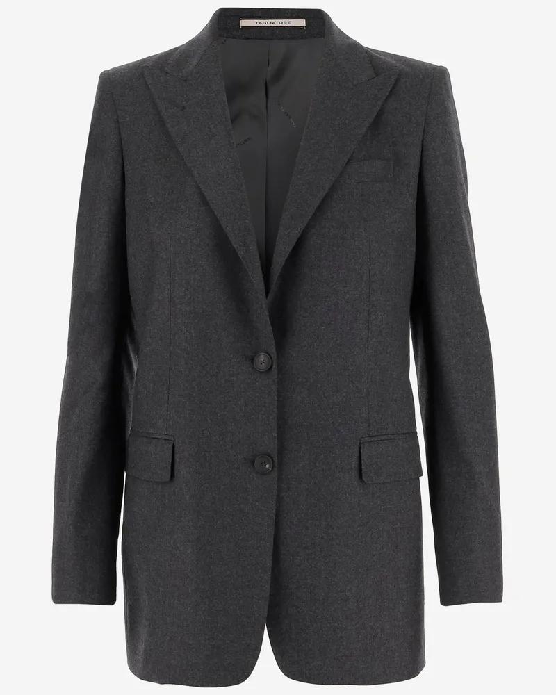 Tagliatore Single Breasted Woll- und Seidenjacke Grey