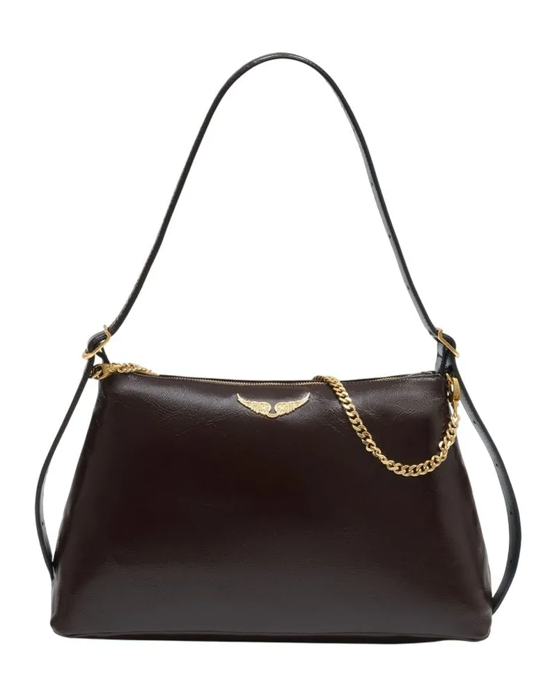 Zadig & Voltaire Jim Vintage Umhängetasche  Leder Braun Braun