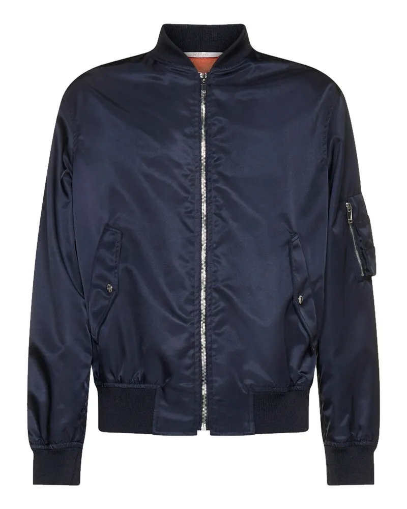 Valentino Garavani Valentino gedruckt Neon Universe Bomberjacke Blau