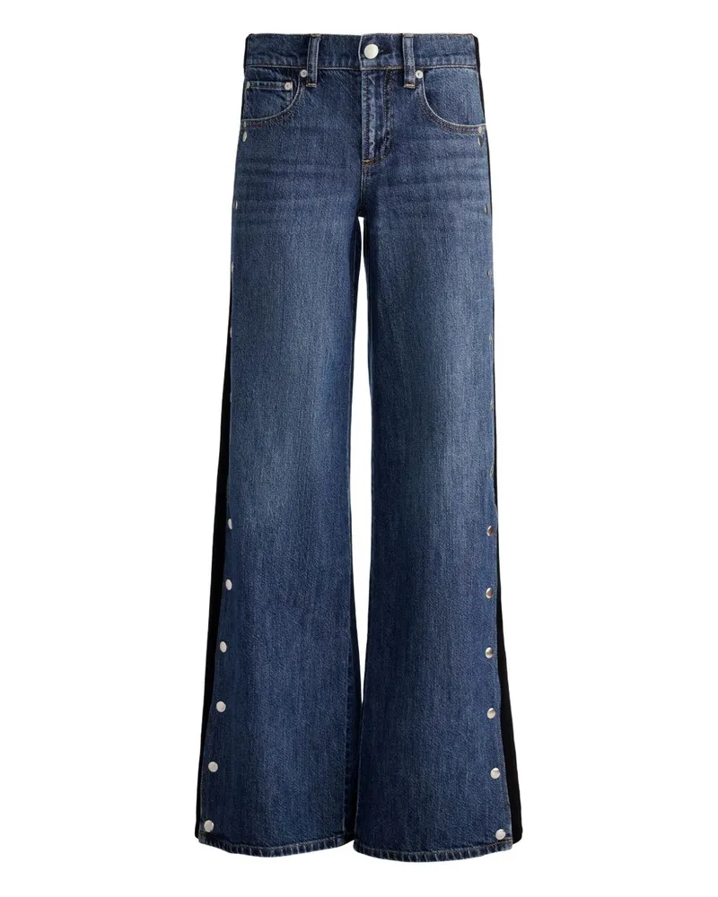 Alice + Olivia Denim-Jeans mit ausgestelltem Bein Blue