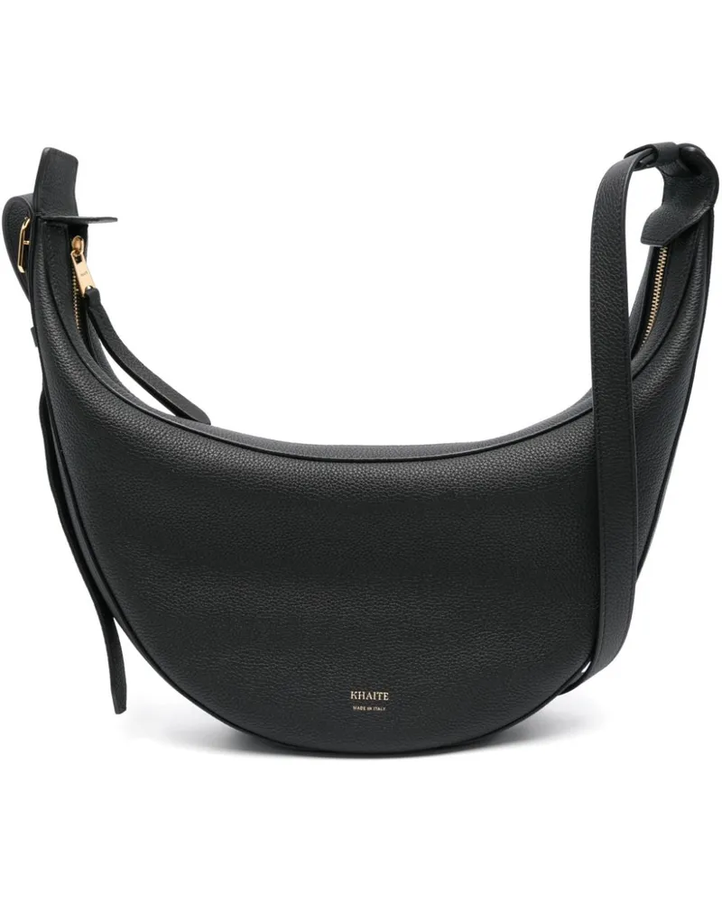 KHAITE Augustina Kleine Leder-Umhängetasche Black