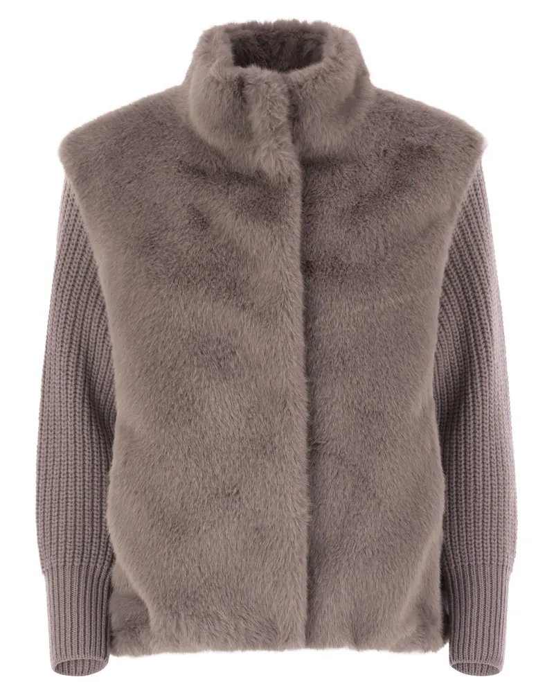 Herno Kunstpelzjacke Lilac