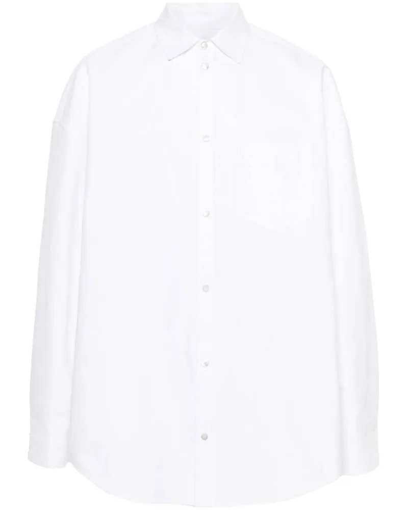 Balenciaga übergroßes Baumwollhemd White